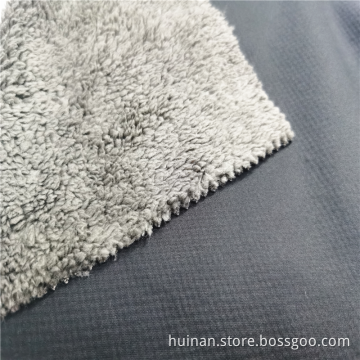 100% Polyester 75D/72F Thermal Insulation Cold Fleece Fabric